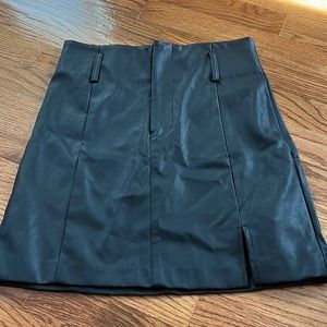 Leather Black Skirt